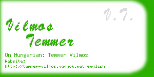 vilmos temmer business card